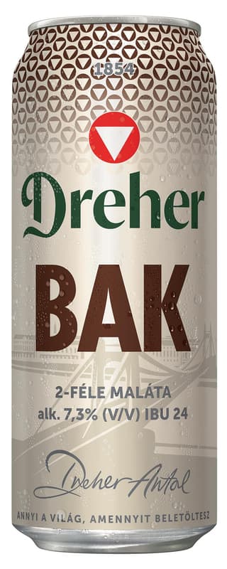 Dreher Bak minőségi barna sör 7,3%