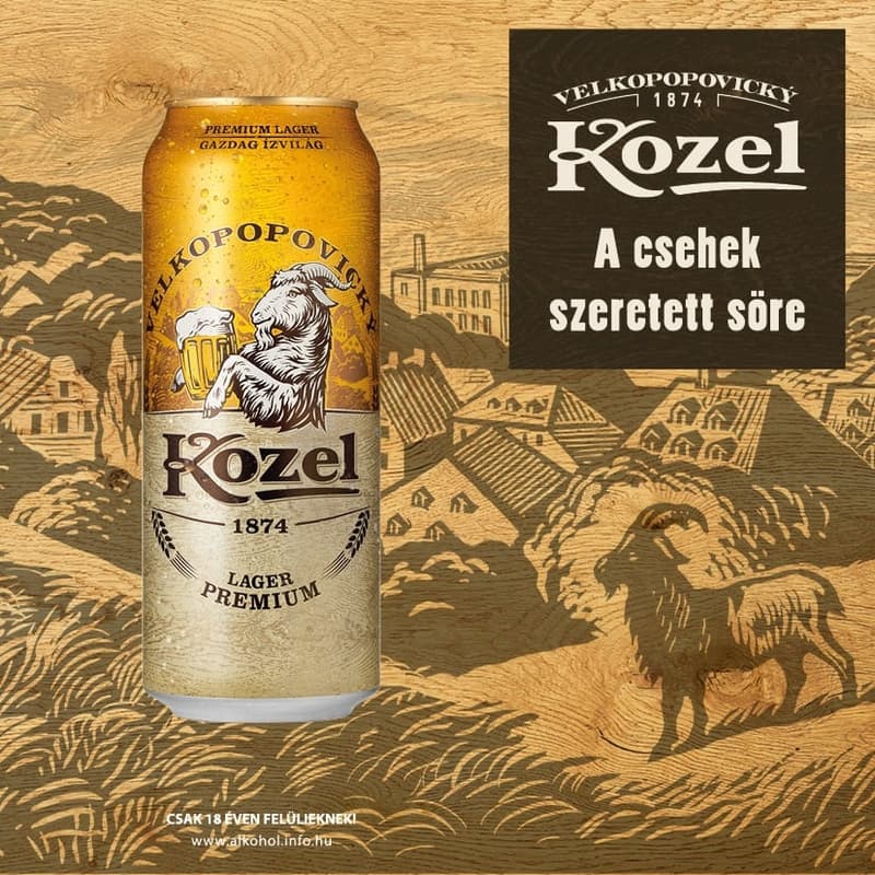 Velkopopovický Kozel Premium Lager quality light beer 4.6%