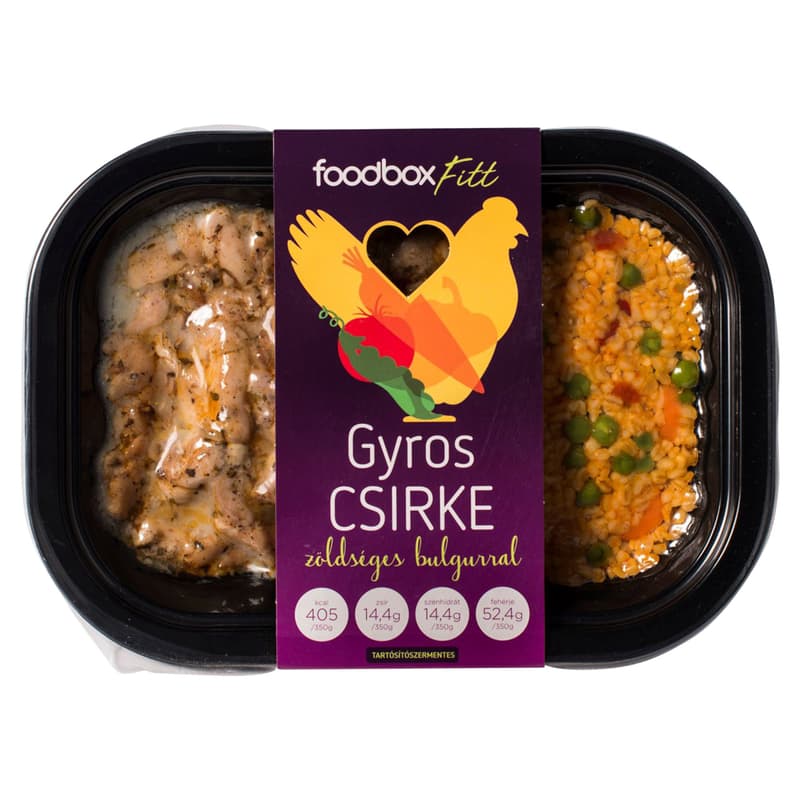 Foodbox Fitt gyros csirkecomb zöldséges bulgurral