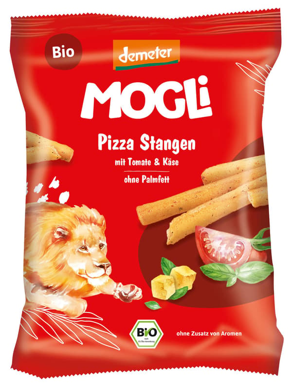 Mogli bio Pizzastangen paradicsomos sajtos pizza rudacskák