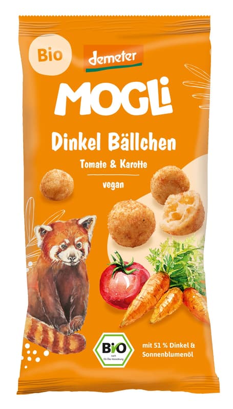 Mogli bio paradicsomos sárgarépás tönkölygolyócskák