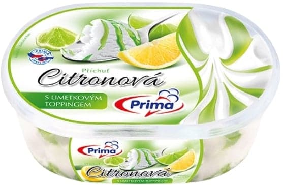 Prima Lemon ice cream with lime sauce