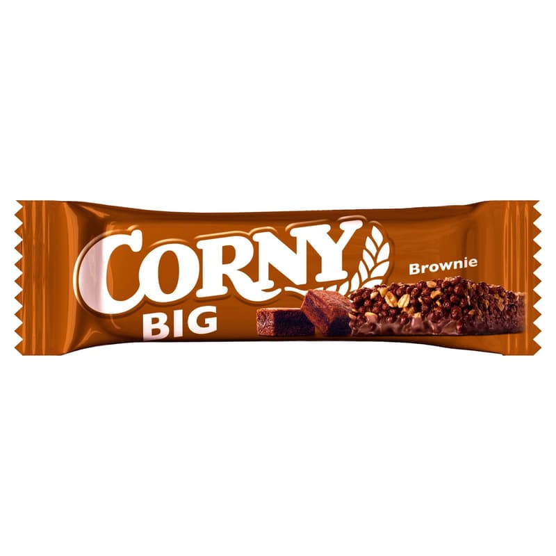 Corny Big muesli bar with cocoa-based cereal crisp dipped in milk chocolate