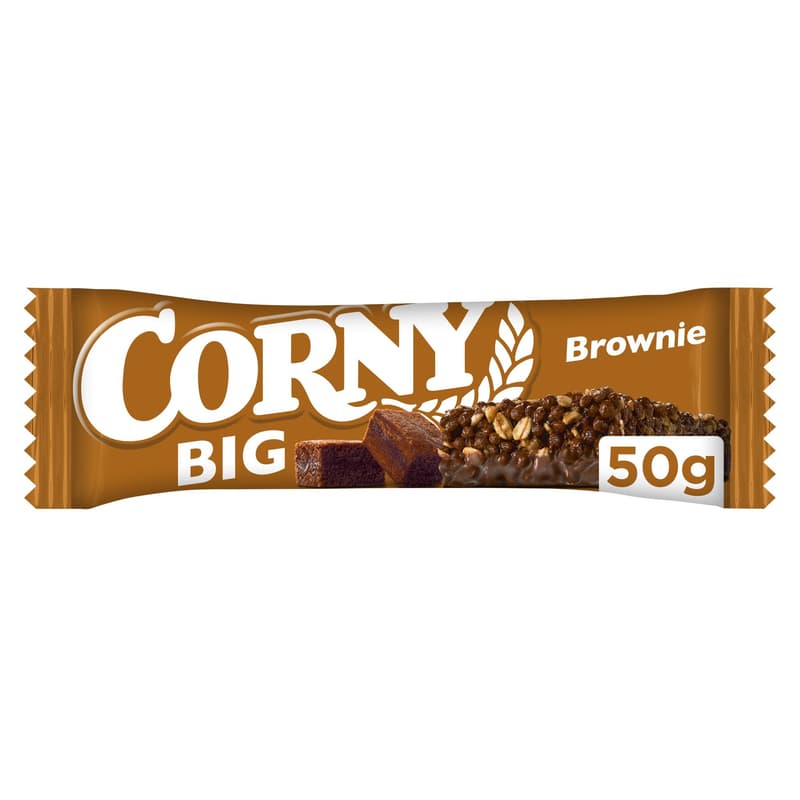 Corny Big muesli bar with cocoa-based cereal crisp dipped in milk chocolate