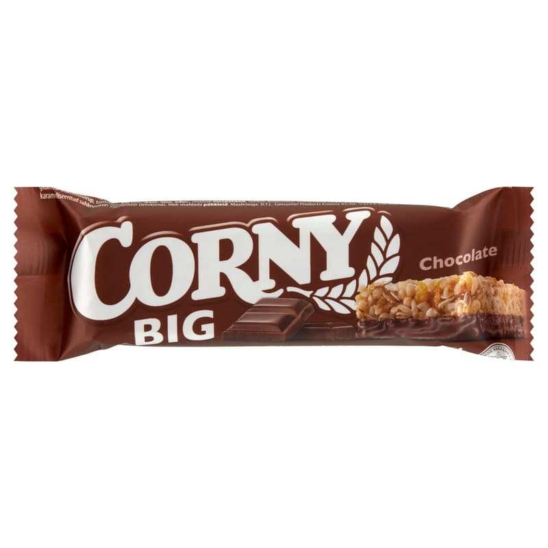 Muesli slices dipped in Corny Big milk chocolate