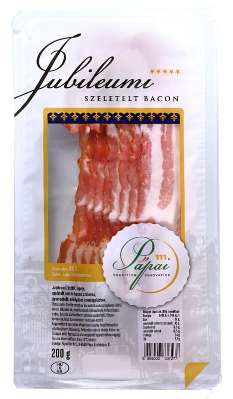 Pápai Füstölt bacon szeletelt
