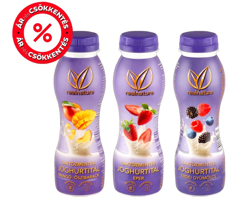 Real Nature Proxy Lactose-free Peach-Mango Yogurt Drink