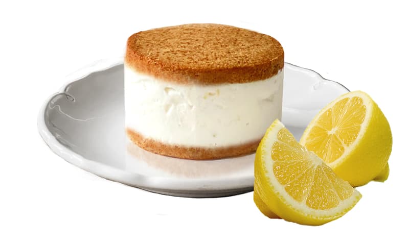 All in Natural Food Ice Cream Sandwich with Lemon Curd