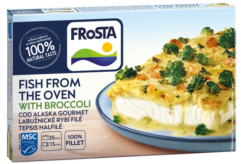 FRoSTA Baked fish fillet with broccoli sauce