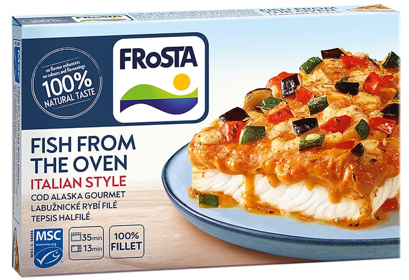 Frosta sheet fish fillet in italian style