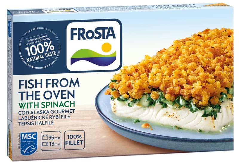 FRoSTA Baked fish fillet with spinach