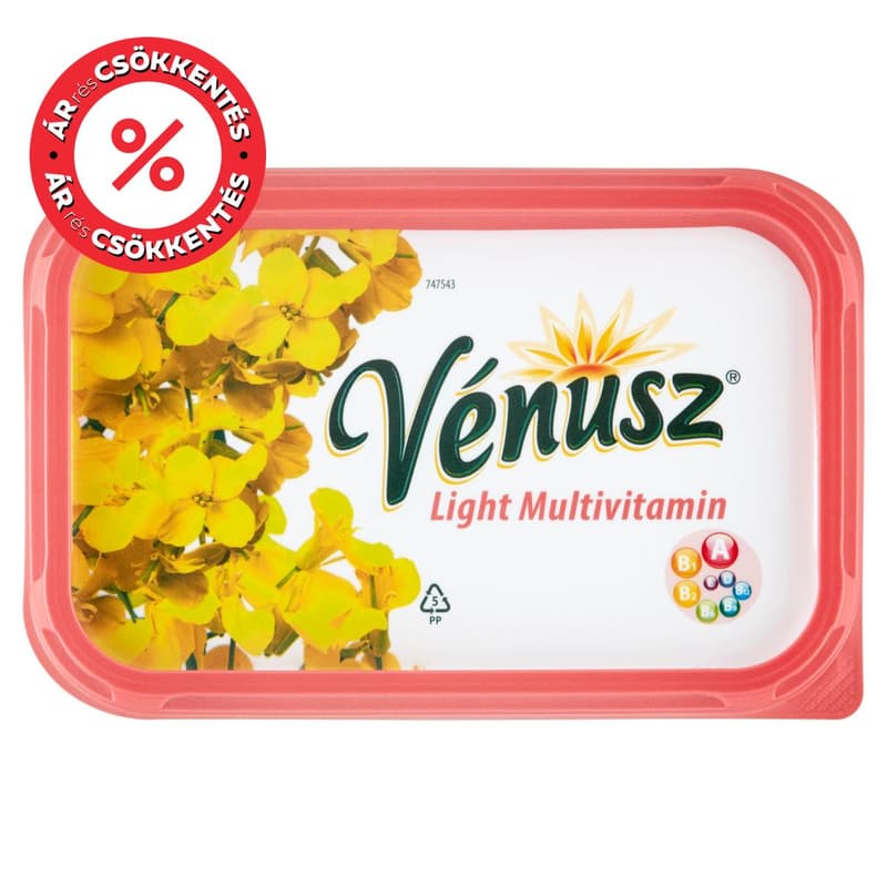 Vénusz Light Multivitamin 32% zsírtartalmú margarin