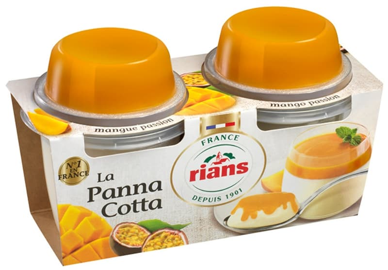 Rians Panna Cotta Mango and Passion Fruit (2 pcs)