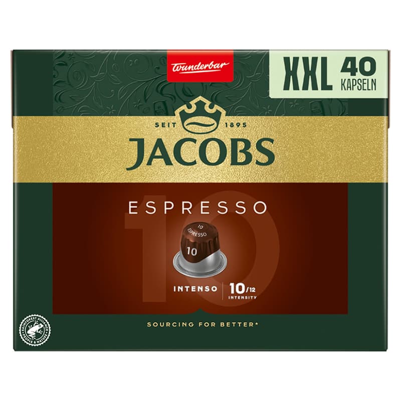 Jacobs Espresso Intenso (10) - Nespresso compatible capsules