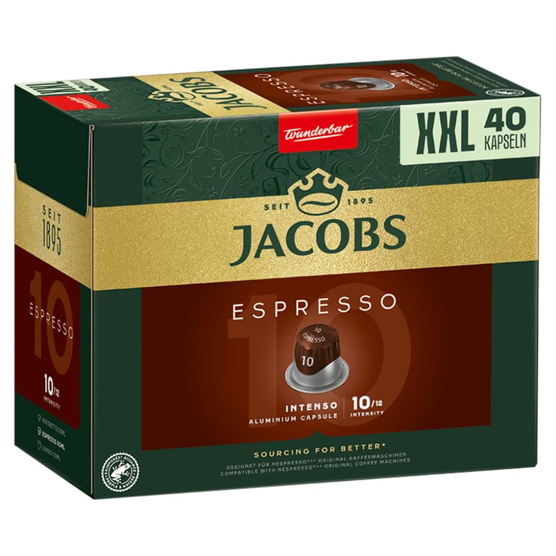 Jacobs Espresso Intenso (10) - Nespresso compatible capsules