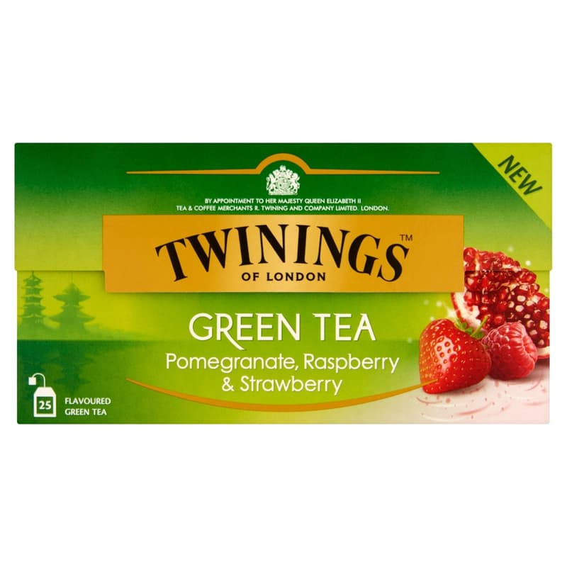 Twinings Green tea pomegranate, raspberry, strawberry filter tea