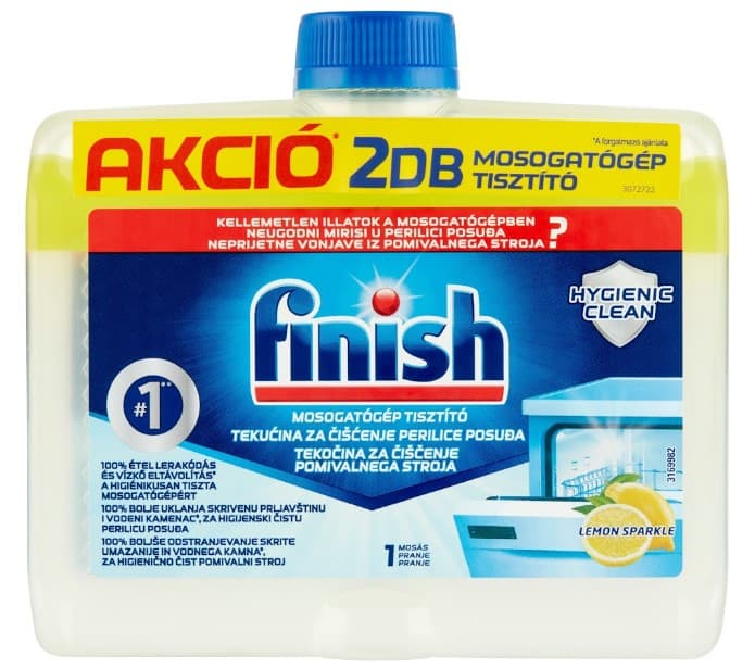 Finish mosogatógép-tisztító folyadék, Lemon 2x250ml