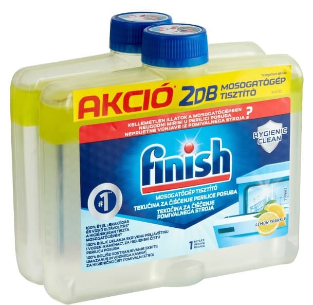 Finish mosogatógép-tisztító folyadék, Lemon 2x250ml