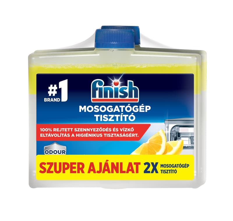 Finish mosogatógép-tisztító folyadék, Lemon 2x250ml