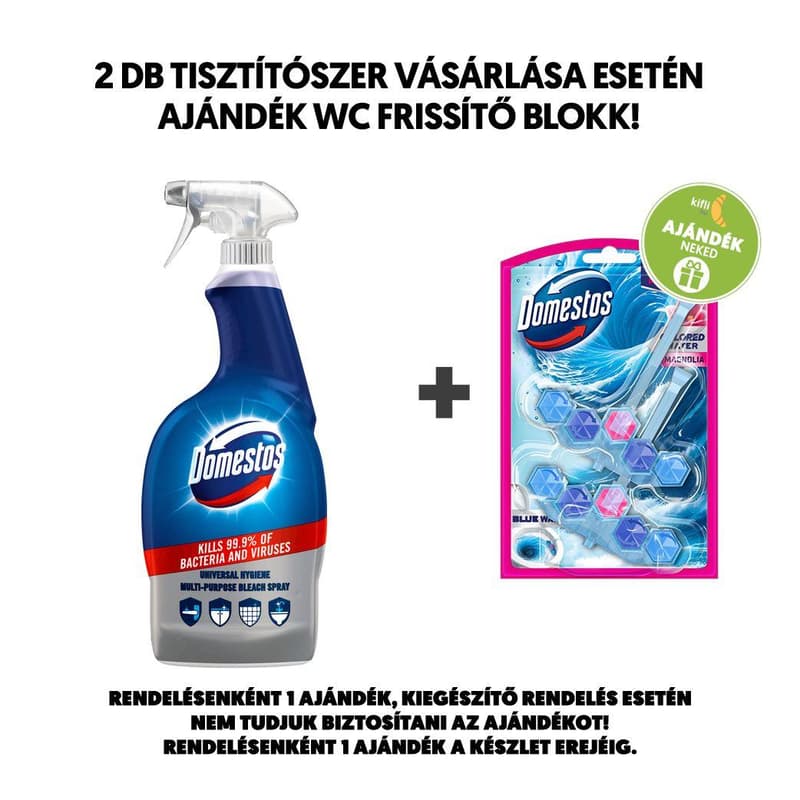 Domestos Universal Hygiene fertőtlenítő hatású tisztító spray, 750 ml