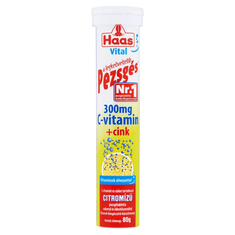 Haas Effervescent Tablets Vitamin C 300 mg