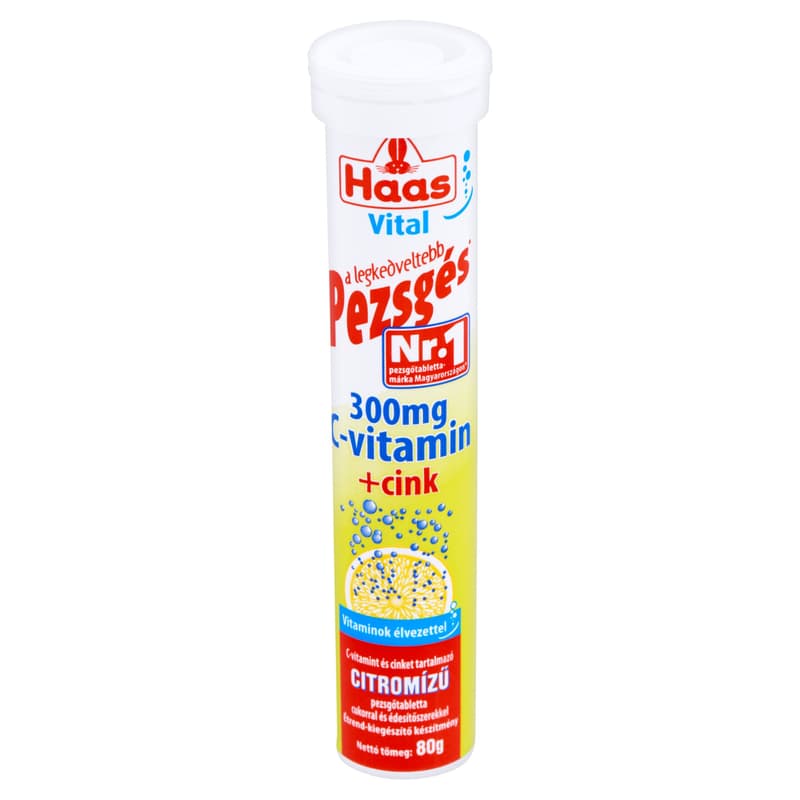 Haas Effervescent Tablets Vitamin C 300 mg
