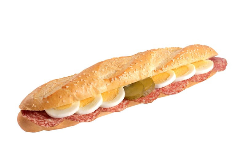 Khell-Food Winter Salami Baguette Sandwich with Eggs