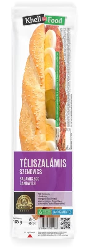 Khell-Food Winter Salami Baguette Sandwich with Eggs