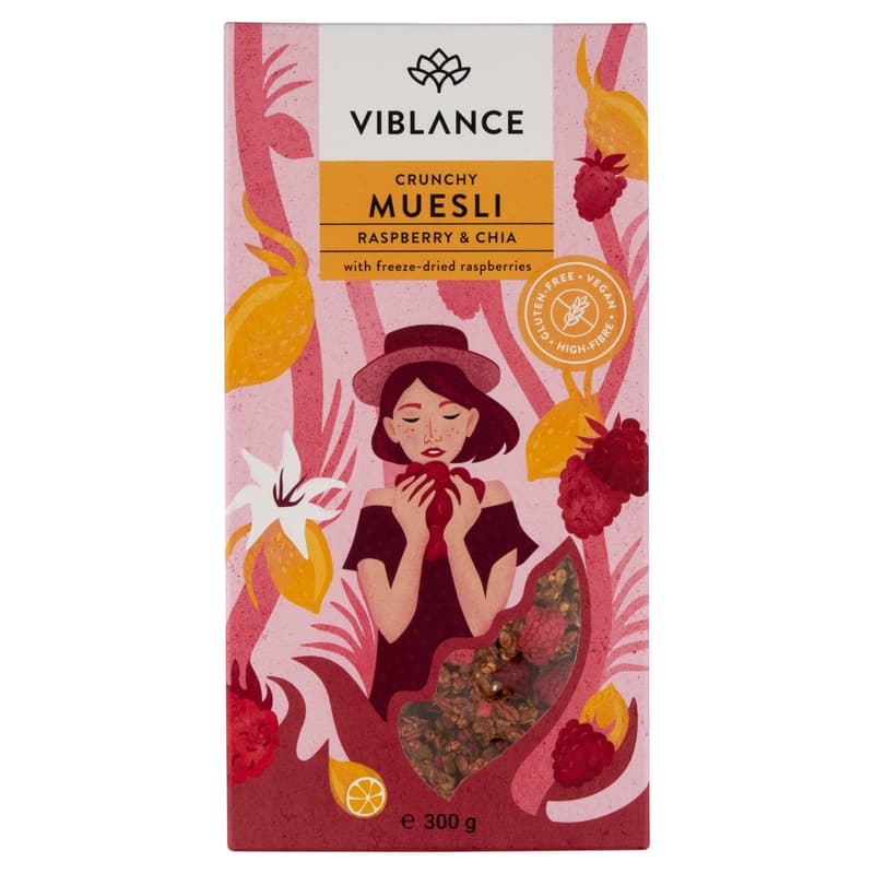 Viblance Raspberry Chia Crunchy Granola