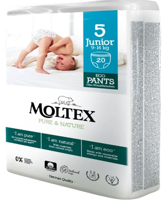 MOLTEX Pure & Nature ECO diaper JUNIOR 9-14 kg (size 5)