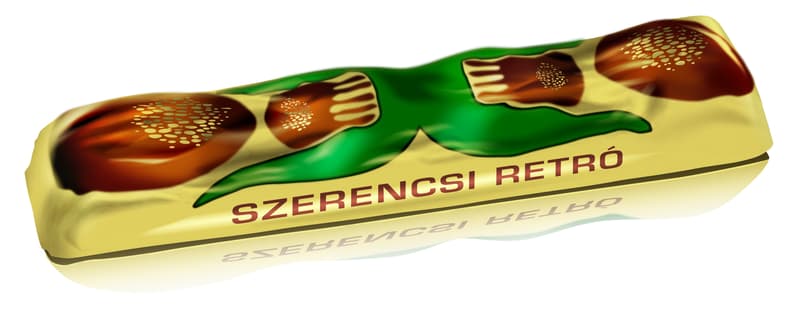 Szerencsi Retro - mogyorókrémmel töltött étcsokoládé