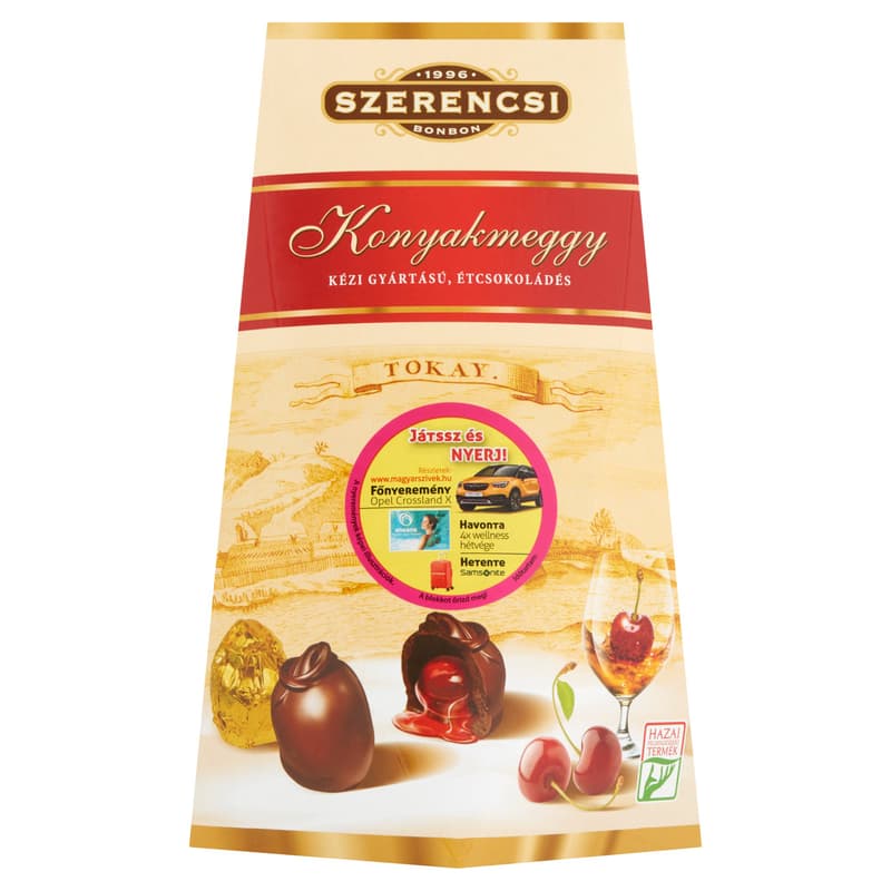 Szerencsi - Konyakmeggy kézzel készült étcsokoládéval mártott