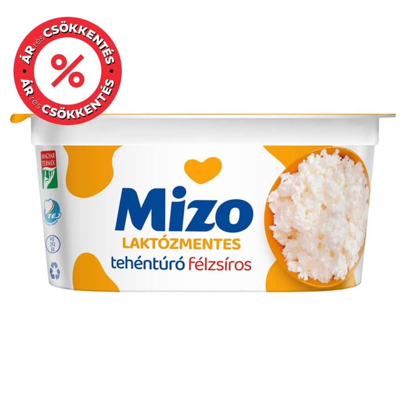 Mizo Laktózmentes félzsíros tehéntúró