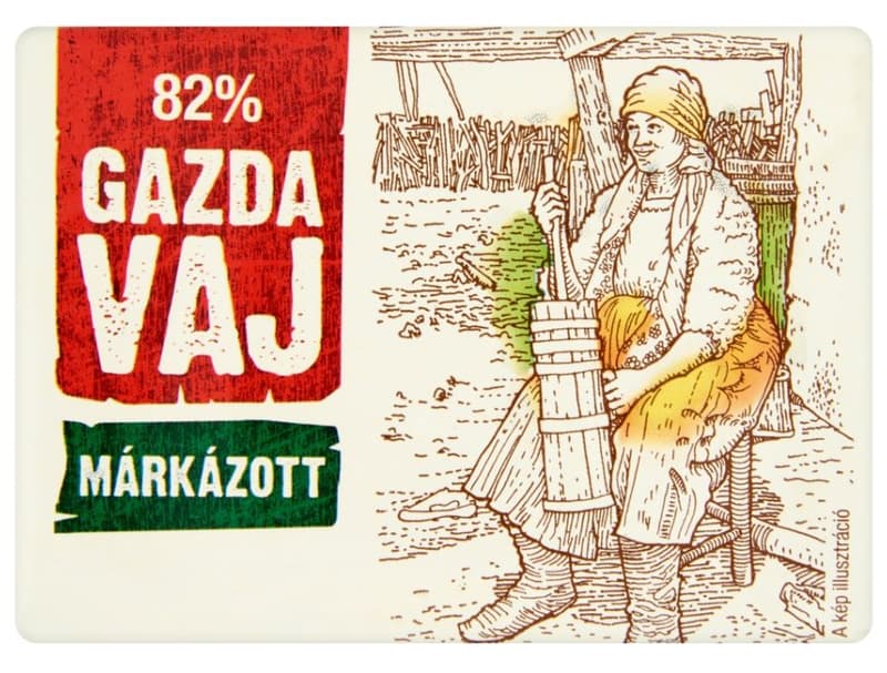 Gazda Márkázott vaj 82% zsírtartalom