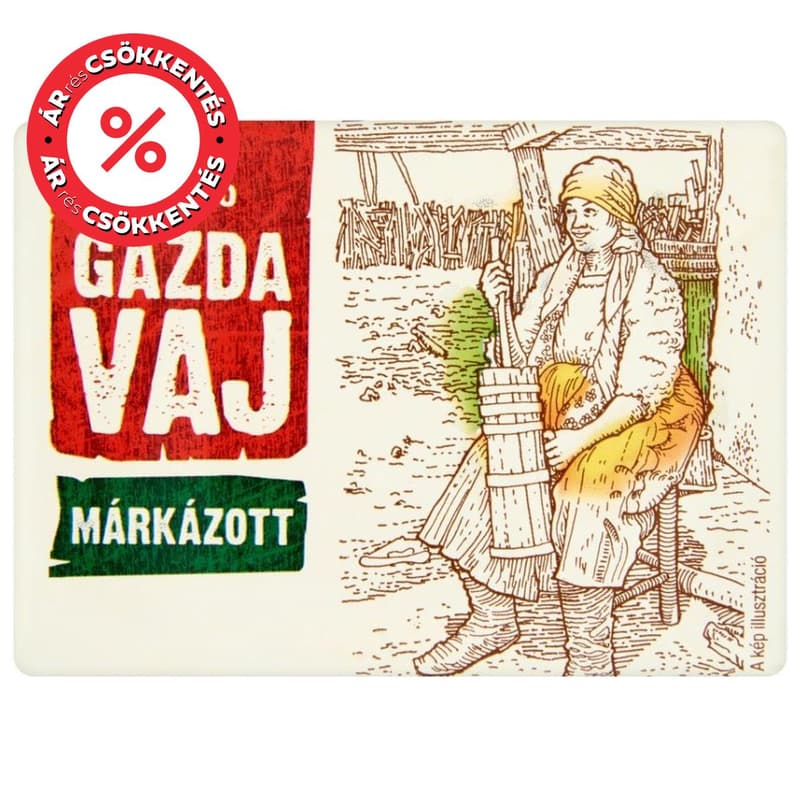 Gazda Márkázott vaj 82% zsírtartalom