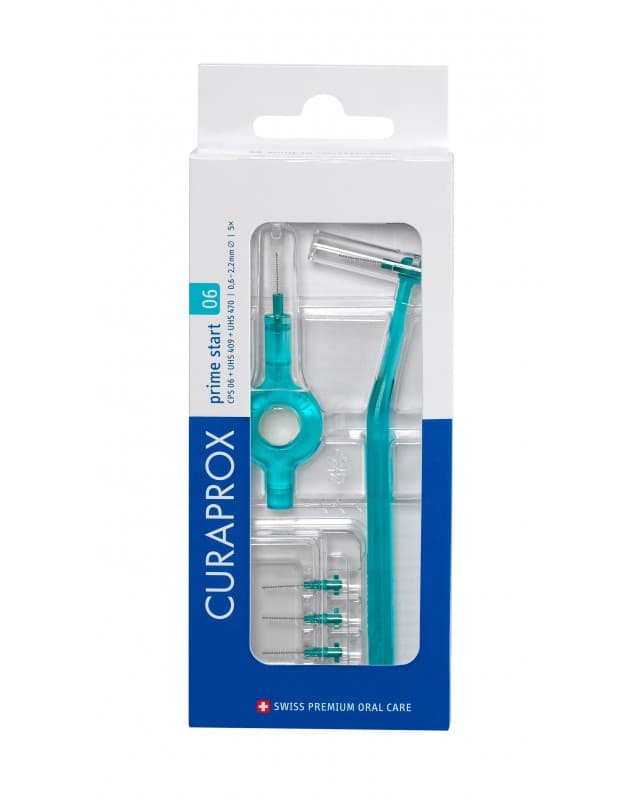 Curaprox CPS 06 Prime Start fogköztisztító kefe + kétféle tartónyél