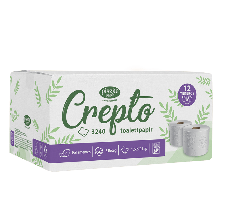 Crepto 3240 boxed 3-ply toilet paper
