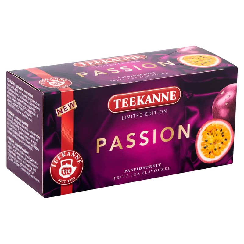 Teekanne Limited Edition Passion Passion and Peach Flavored Fruit Tea Blend 20 Filters
