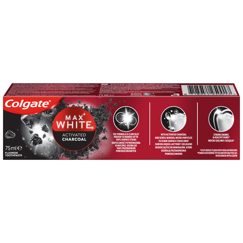 Colgate Max White Charcoal fogfehérítő fogkrém