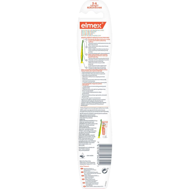 elmex Kids toothbrush for children 3-6 years old soft