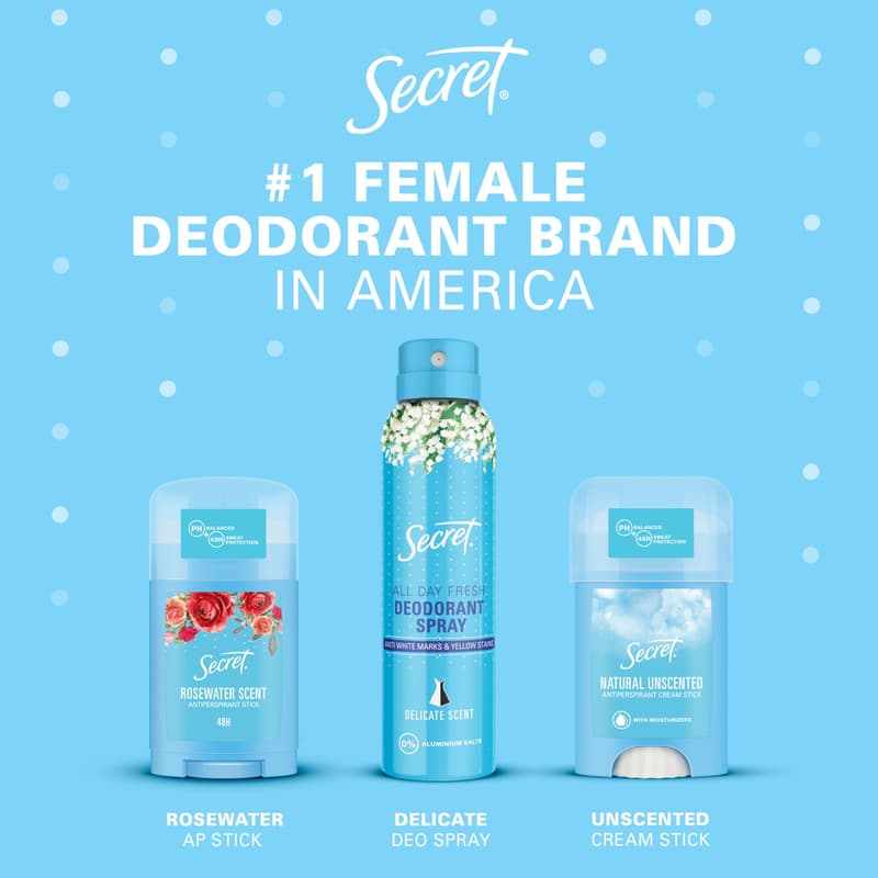 Secret Delicate Women's Deodorant Cream Stick