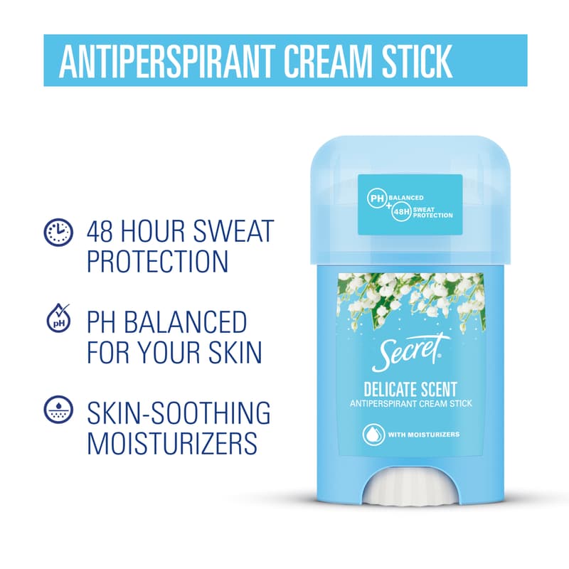 Secret Delicate Women's Deodorant Cream Stick