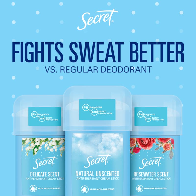 Secret Delicate Women's Deodorant Cream Stick