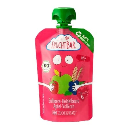 Fruchtbar BIO Eper, Áfonya, Alma Teljes kiörlésű gabona 6 hónapos kortól
