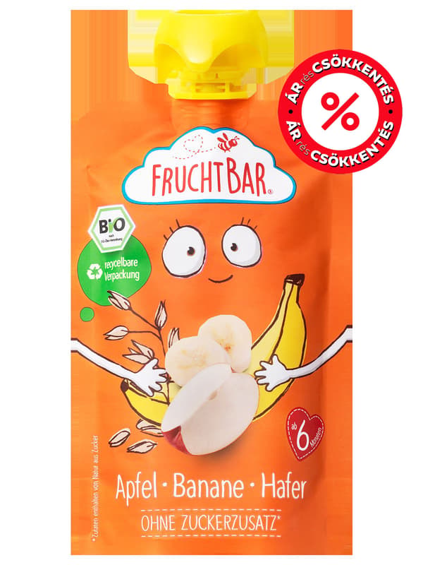 Fruchtbar BIO bébidesszert Alma Banán Zab 6 hónapos kortól