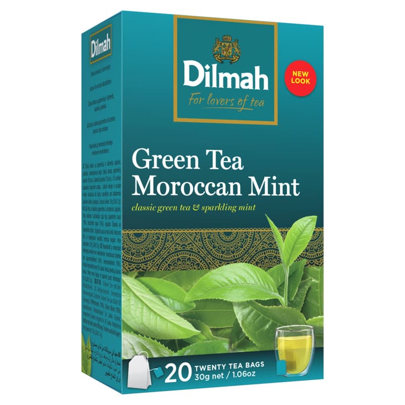 Dilmah Moroccan Mint - Minty green tea in aroma box