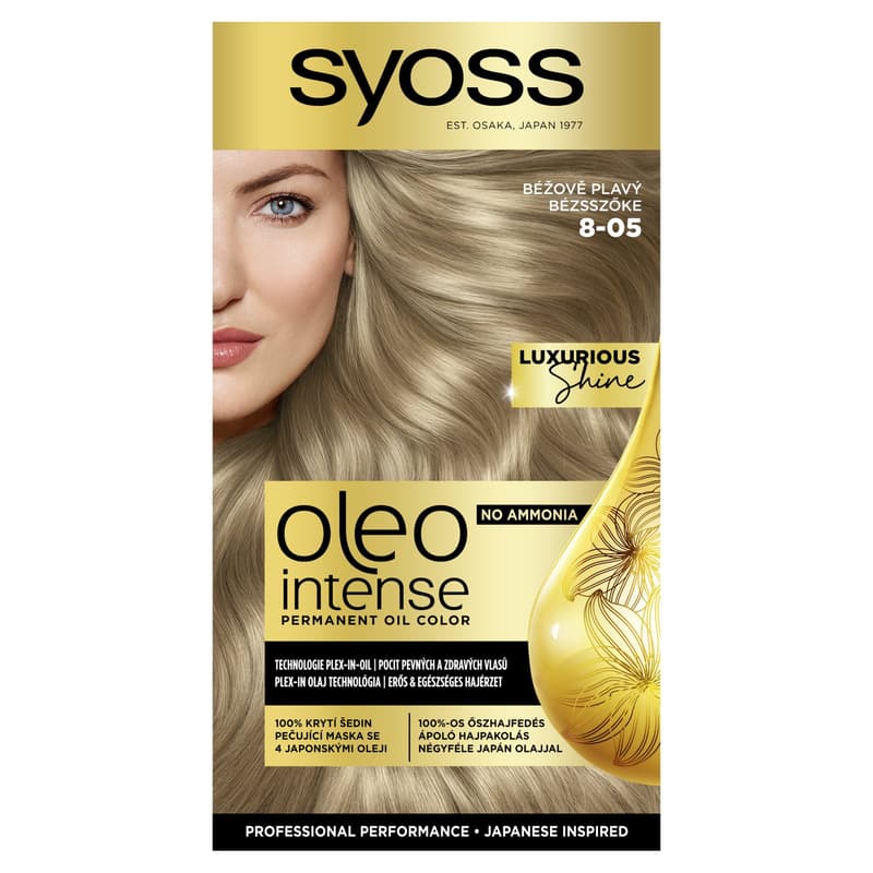 Syoss Color Oleo Intense Oil Hair Dye 8-05 Beige Blonde