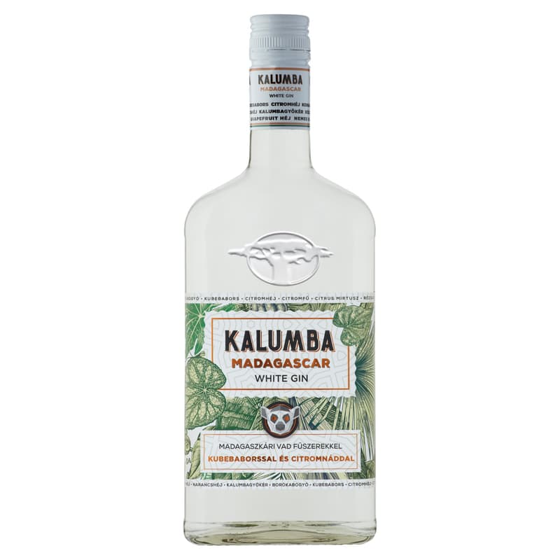 Kalumba White Gin madagaszkári vad fűszerekkel, kubebaborssal és citromnáddal 37,5%