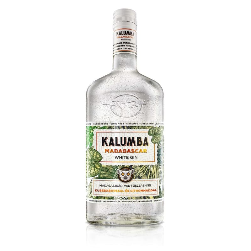 Kalumba White Gin madagaszkári vad fűszerekkel, kubebaborssal és citromnáddal 37,5%