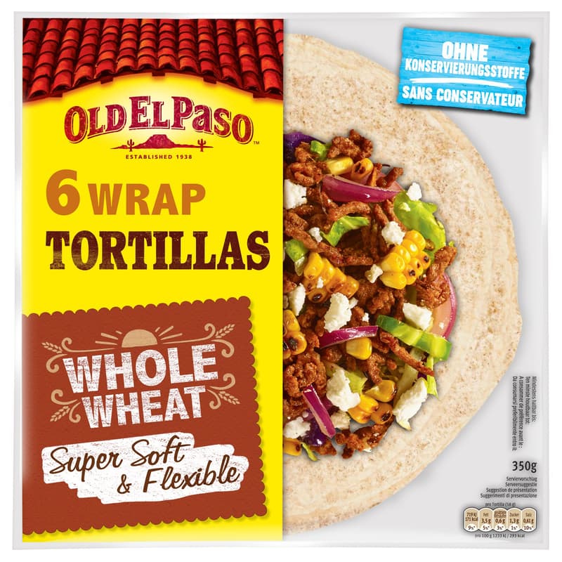 Old El Paso Whole Wheat Tortilla Wraps